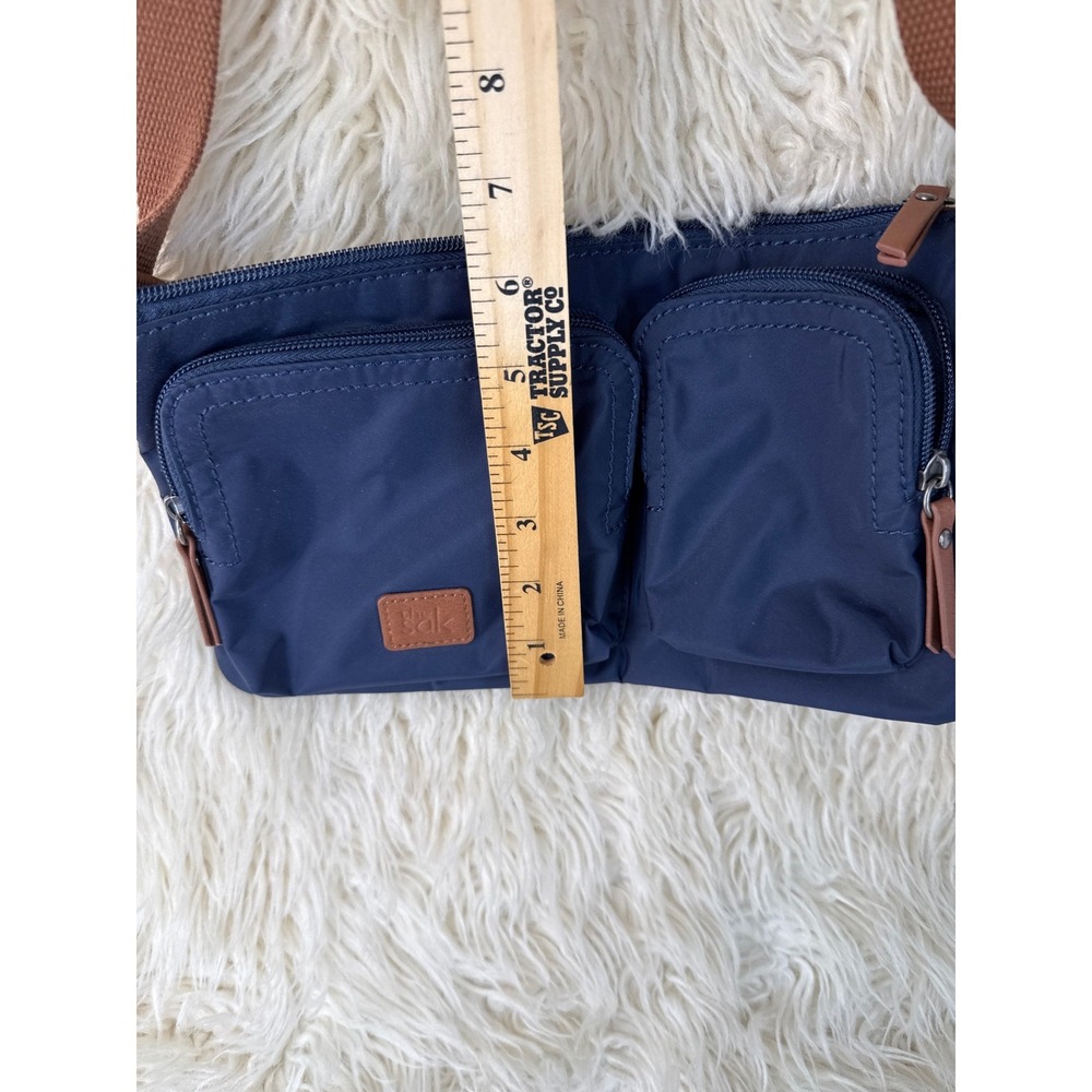 NWT The Sak Esperato Nylon Crossbody Bag Navy Blue Adjustable Strap Travel Beach - Picture 7 of 12